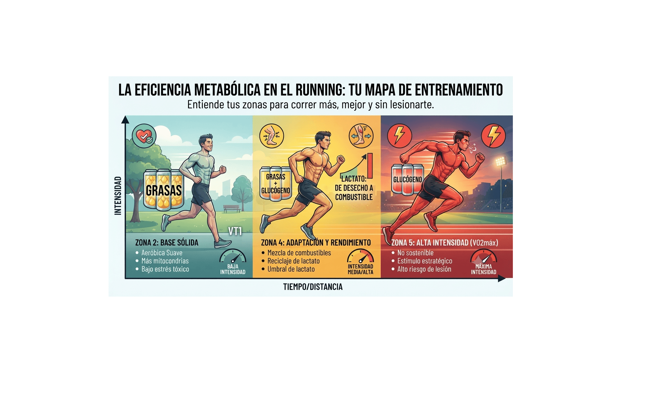 La eficiencia metabólica en el running